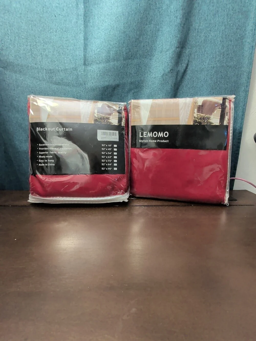 LEMOMO Red Blackout Curtains Set of 2 | 52